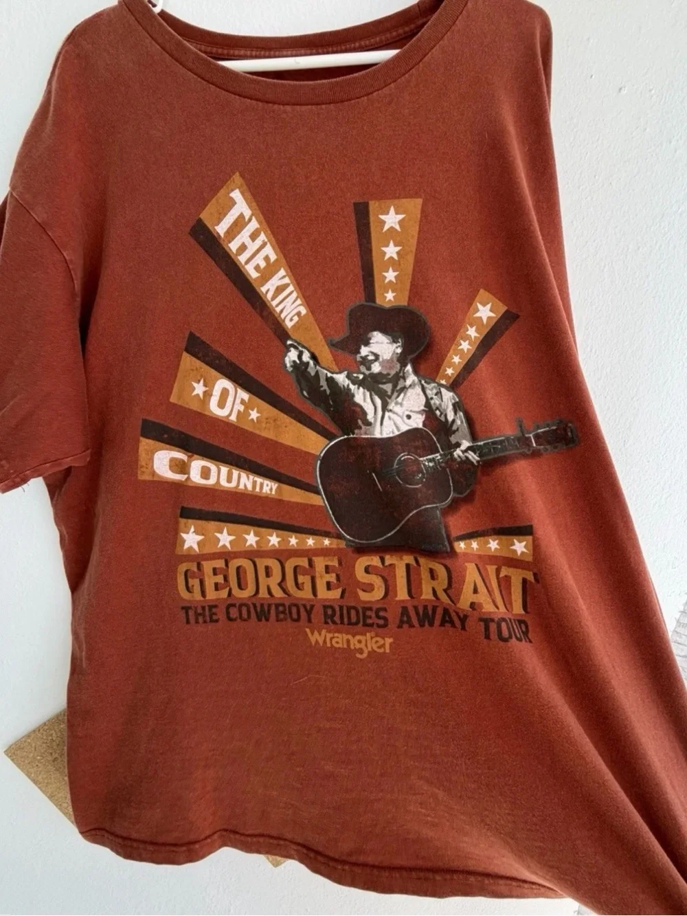 Wrangler Brown George Strait Graphic Short Sleeve Tee